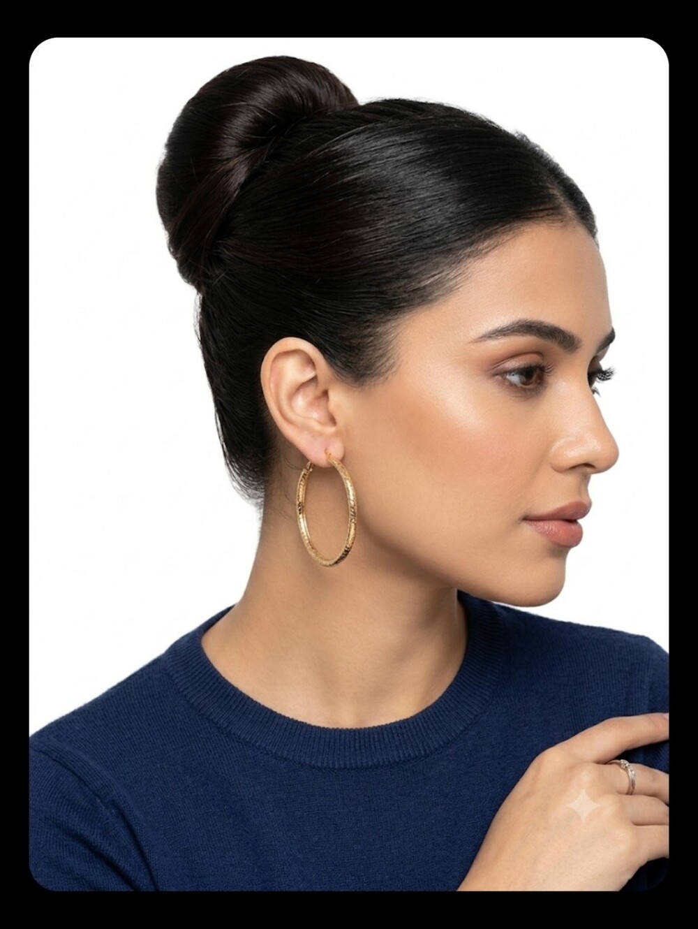 D'Bello Gold Hoop Earrings, NIP